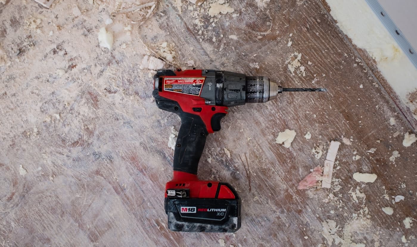 On-site tools during a residential electrical repair
