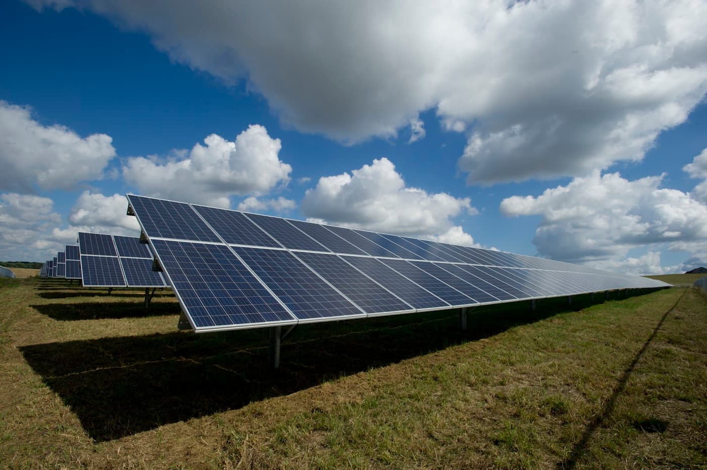 Solar panel installation ready for handover